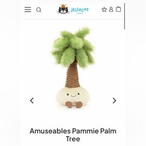 NWT Jellycat Amusables Pammie Palm Tree